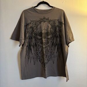 MMA Elite Wings Cross Tee Y2K Affliction Style Size XL